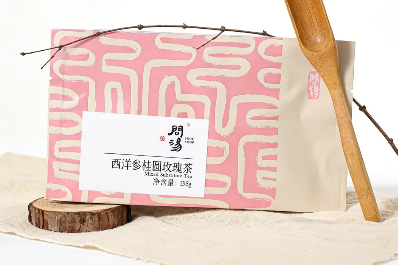 西洋参桂圆玫瑰茶